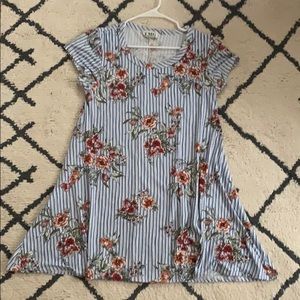 TMG aka Ross Light Blue/Floral Print Dress